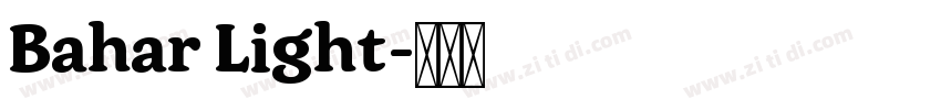 Bahar Light字体转换